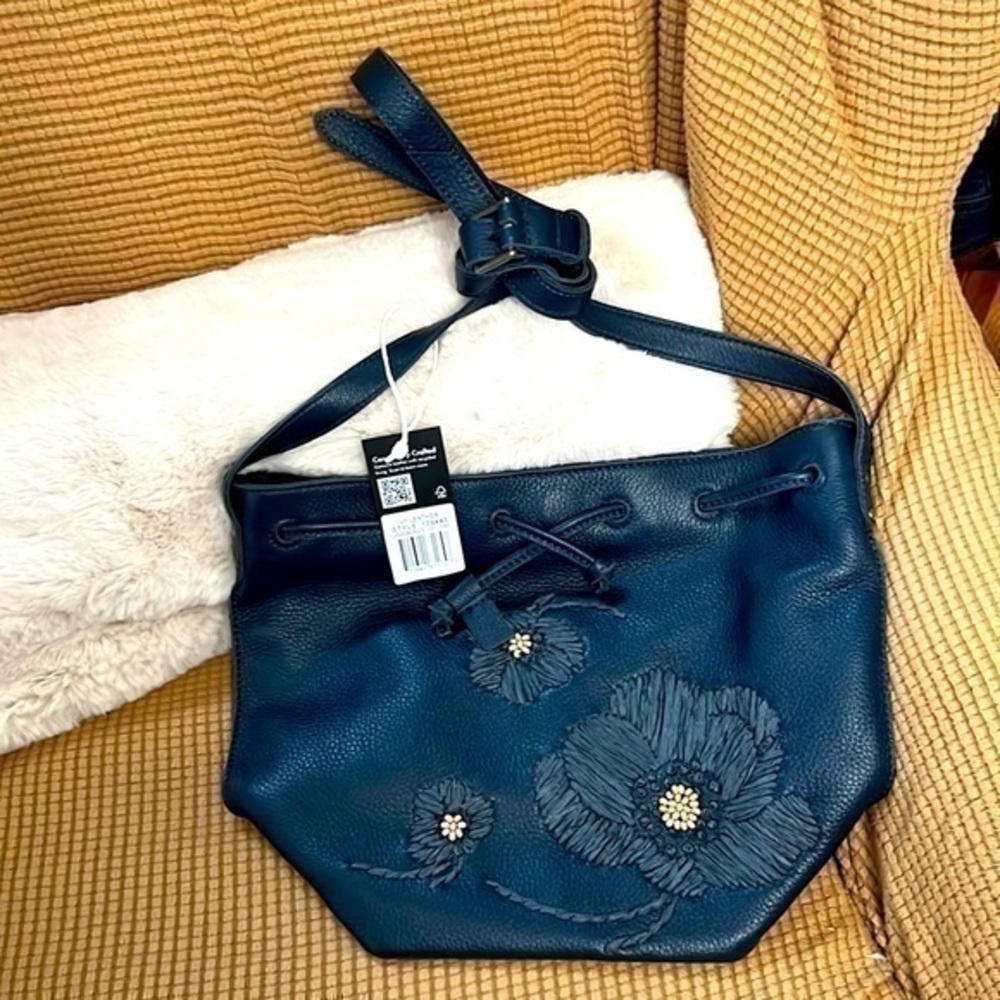 The sak new with tag, ivy, leather style blue floral bag